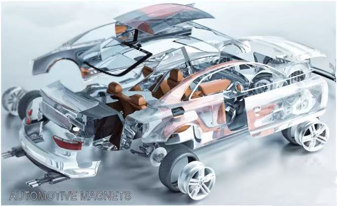 Neodym-Magnet, der in Automobilanwendungen verwendet wird