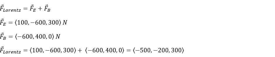Lorentz Force Vector Cross Product Physics